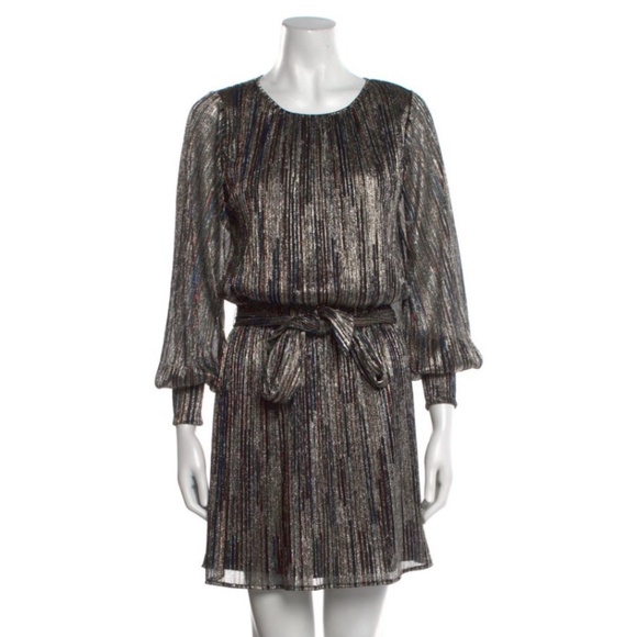 NWT Ramy Brook blouson dress, Size: XS, Color: Metallic neutrals - Picture 1 of 7